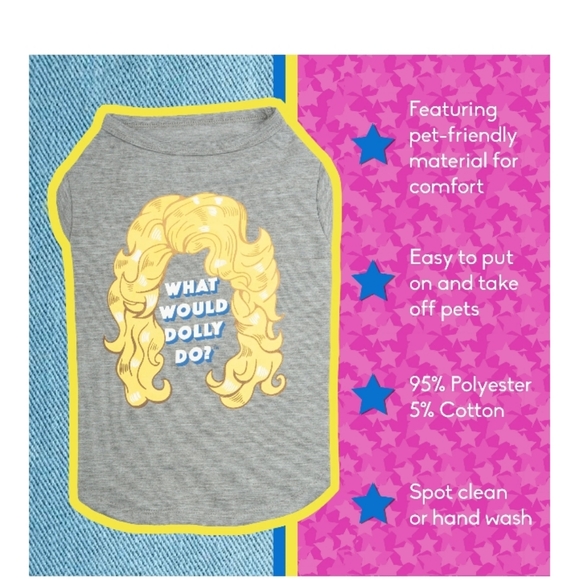 DOGGY PARTON PET TEE SHIRT BY DOLLY PARTON - Picture 6 of 9